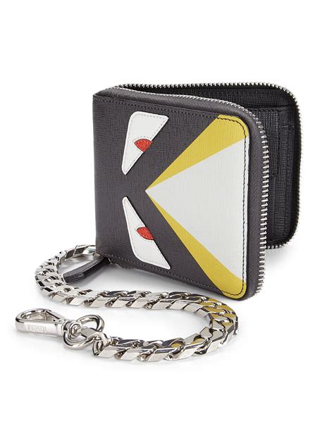 fendi zigzag wallet with zipper|Fendi Leather Zip.